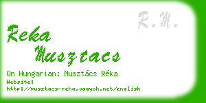 reka musztacs business card